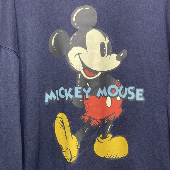 Vintage Disney Mickey Mouse Navy Sweatshirt XL - Picture 2 of 6